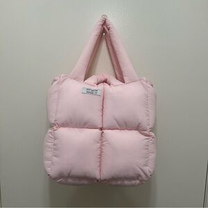 My Mum Made It Puff Puffer Pink Bag